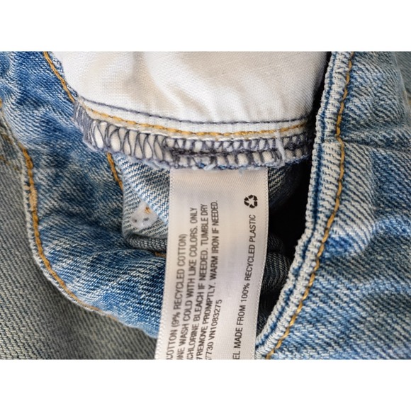 Universal Thread Relaxed Baggy 100% Cotton Straight Jeans 26 27 Light Distressed - Picture 14 of 16